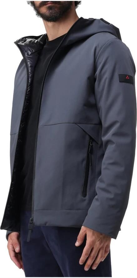 Peuterey Gladde Primaloft Bomberjack met Czarny Details Grijs Heren - Foto 9