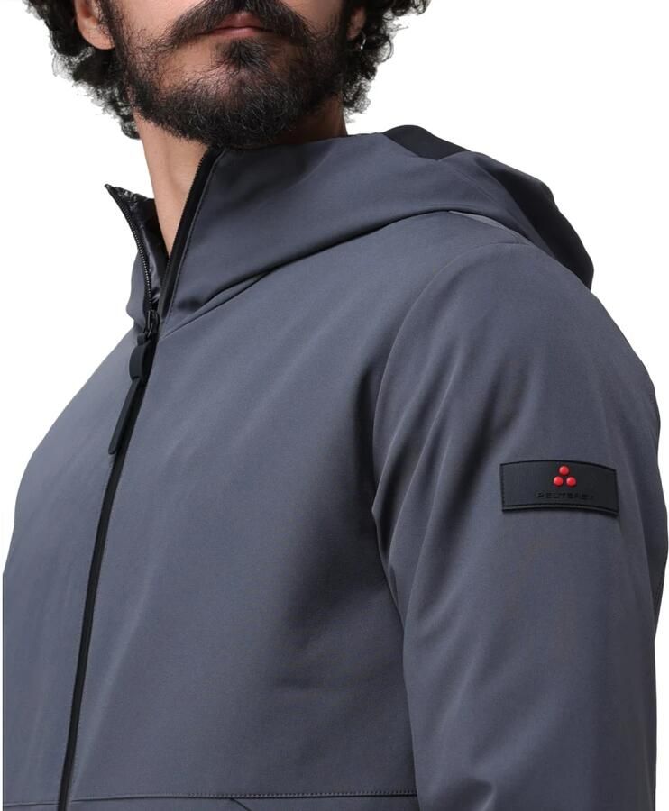 Peuterey Gladde Primaloft Bomberjack met Czarny Details Grijs Heren - Foto 2