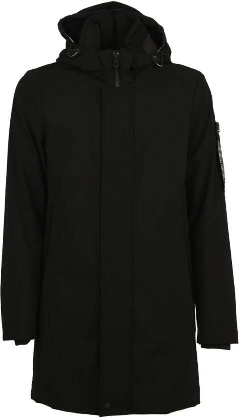 Peuterey Minimalistische Drielaagse Trenchcoat met Milieuvriendelijke Voering Black Heren - Foto 3