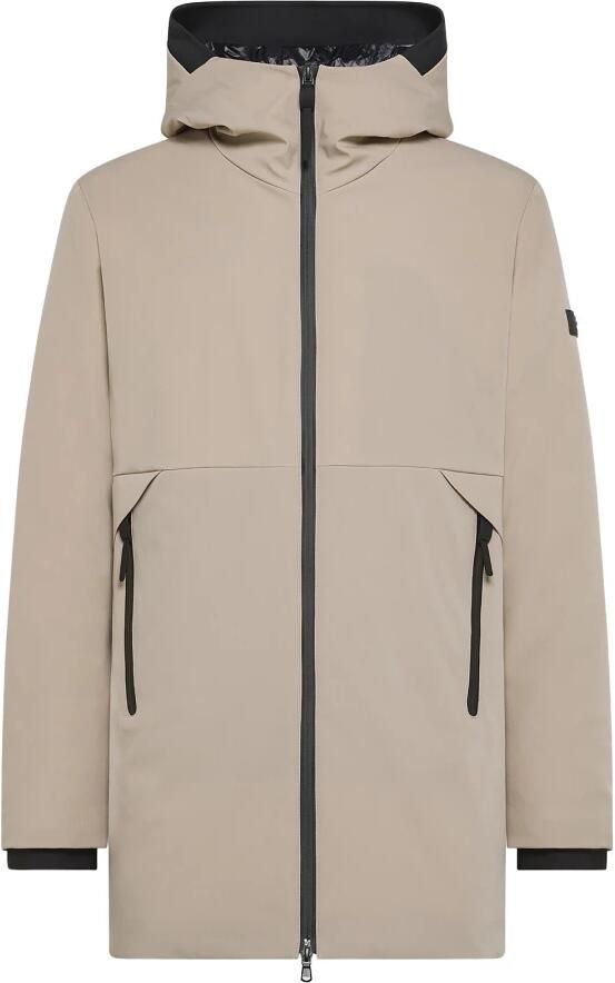 Peuterey Minimalistische Primaloft Trenchcoat Beige Heren