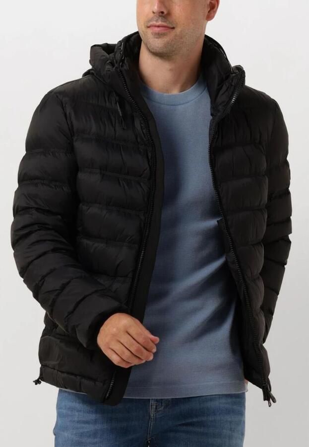 Peuterey Gewatteerde jas met afneembare capuchon Black Heren - Foto 7