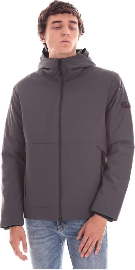 Peuterey Gladde Primaloft Bomberjack met Czarny Details Grijs Heren - Foto 10