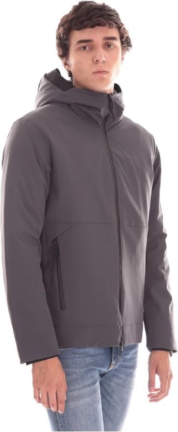 Peuterey Gladde Primaloft Bomberjack met Czarny Details Grijs Heren - Foto 11