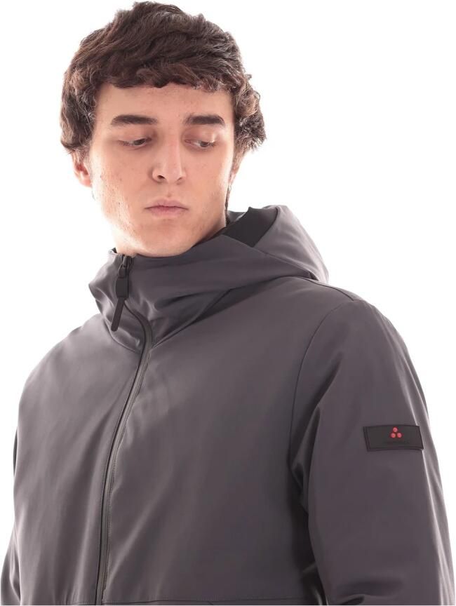 Peuterey Gladde Primaloft Bomberjack met Czarny Details Grijs Heren - Foto 3