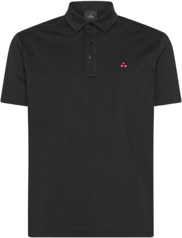 Peuterey Mezzola Zwart Heren Polo Katoen Zijde Black Heren