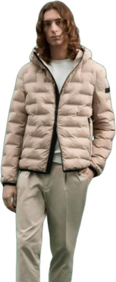 Peuterey Ultra-lichte veldjas met capuchon PrimaLoft Hybride Bomberjack Black Beige Heren - Foto 3