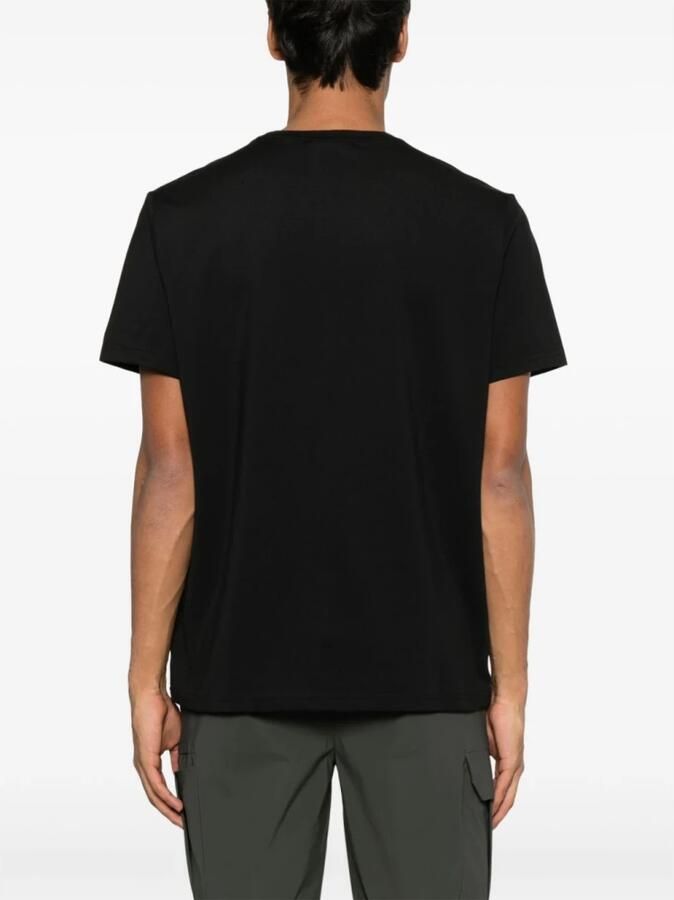 Peuterey Zwart Logo Geborduurde T-shirts en Polos Black Heren - Foto 3