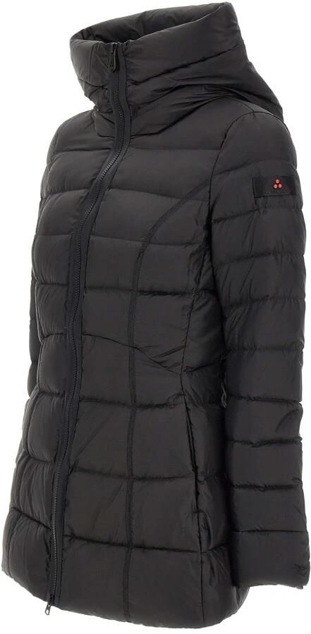 Peuterey Zwarte gewatteerde halflange jas met funnel-neck Black Dames - Foto 9