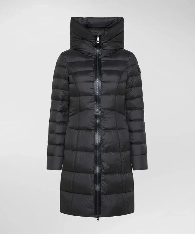 Peuterey Zwarte gewatteerde halflange jas met funnel-neck Black Dames - Foto 4
