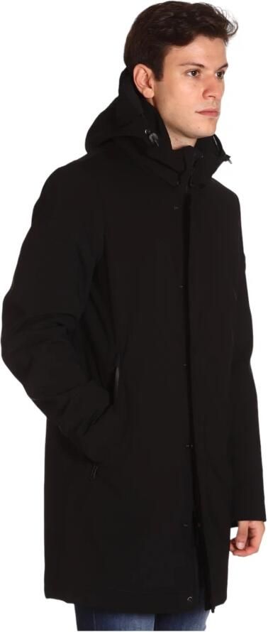 Peuterey Minimalistische Drielaagse Trenchcoat met Milieuvriendelijke Voering Black Heren - Foto 7