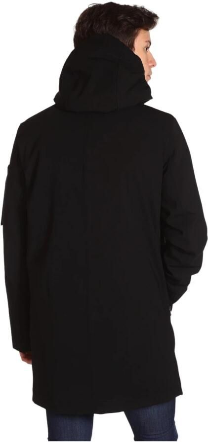 Peuterey Minimalistische Drielaagse Trenchcoat met Milieuvriendelijke Voering Black Heren - Foto 5