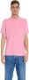 Peuterey Slim Fit Stretch Nylon Polo Shirt Roze Heren - Thumbnail 2