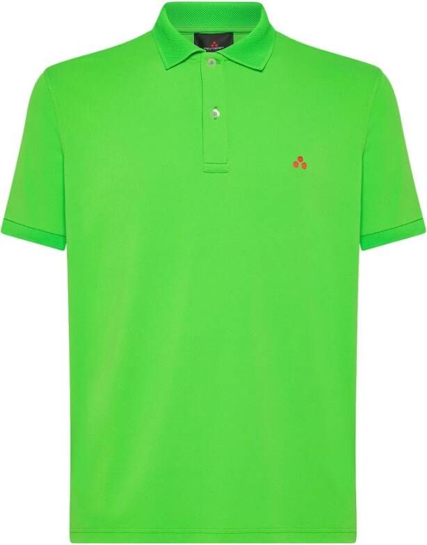 Peuterey Slim Fit Stretch Nylon Polo Shirt Green Heren