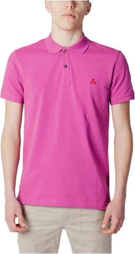 Peuterey Zeno Basic Polo Shirt Fuchsia Pink Heren