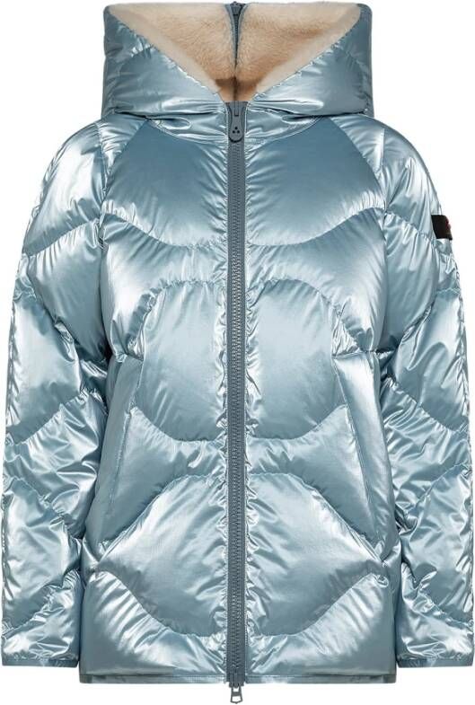 Peuterey Quilted jacket with pearl effect Blauw Dames