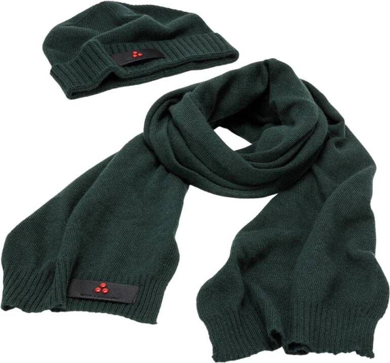 Peuterey Scarf and hat set Groen