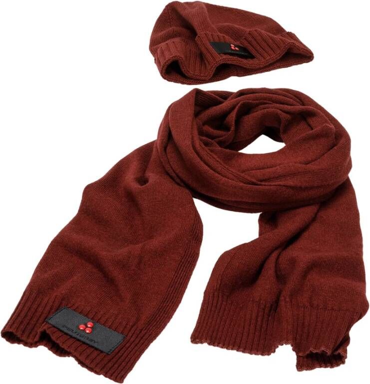 Peuterey Scarf and hat set Rood Dames