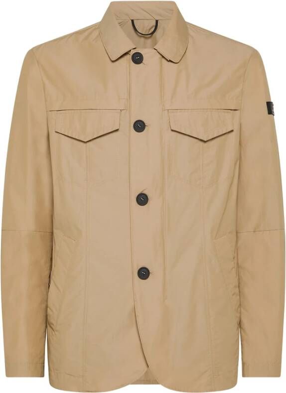 Peuterey Shiny and minimal field jacket Beige Heren