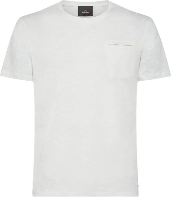 Peuterey T-shirt with embroidered logo Wit Heren