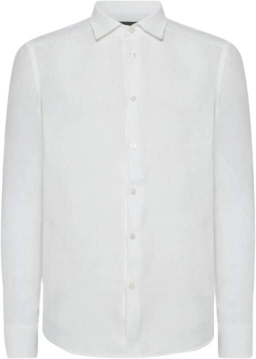 Peuterey Linen 730 Bian Heren Overhemd Wit White Heren