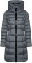 Peuterey Slim Fit Gewatteerde Jas van Gerecycled Polyester Grijs Dames - Thumbnail 2