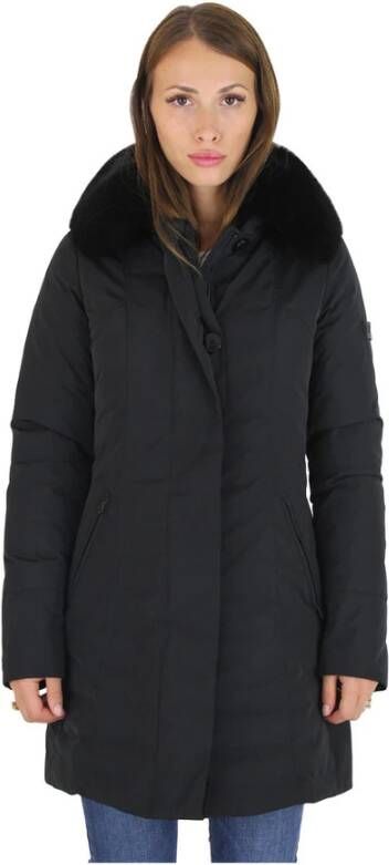 Peuterey Slim Fit Jacket With Fur Metropolitan MX 02 FUR Zwart Dames