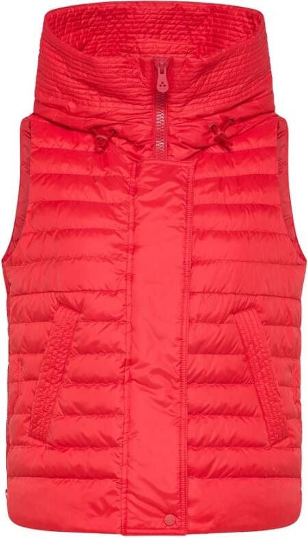 Peuterey Stijlvolle gerecyclede polyester vest Ultra-licht gerecycled polyester vest Red Blue Dames