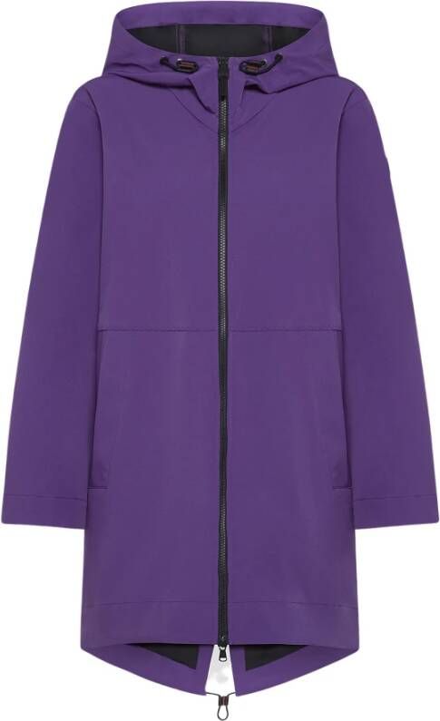 Peuterey Swallow tail parka in stretch nylon Paars Dames