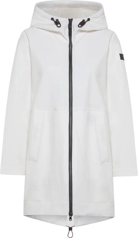 Peuterey Swallow tail parka in stretch nylon Wit Dames