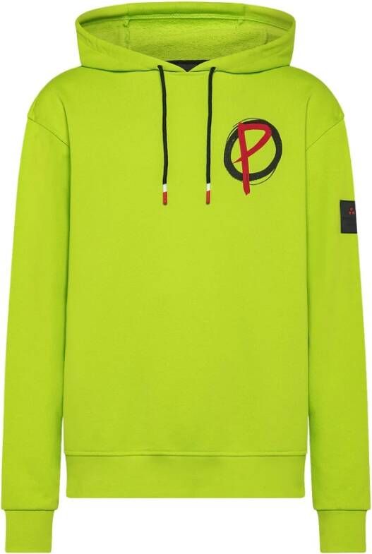 Peuterey Sweatshirt met capuchon in Gots -gecertificeerd garen Groen Heren