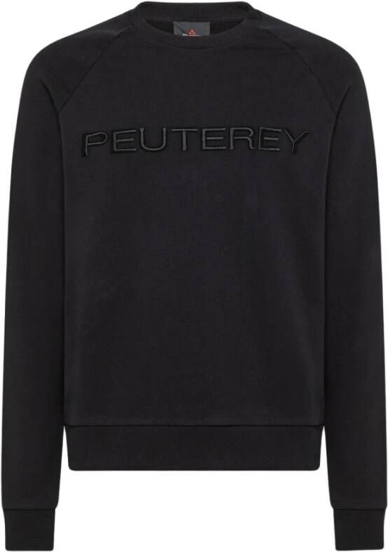 Peuterey Sweatshirt met letters vooraan Zwart Heren