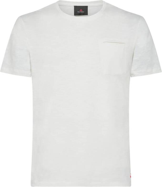 Peuterey T-shirt with embroidered logo Wit Heren