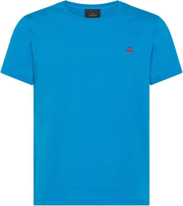 Peuterey T-shirt with small logo Blauw Heren