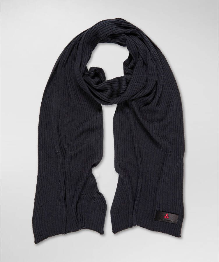 Peuterey Textured knit scarf Blauw Heren