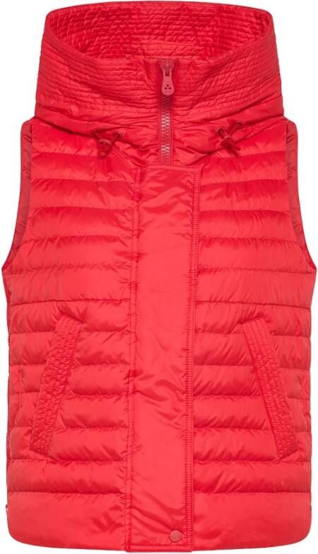 Peuterey Stijlvolle gerecyclede polyester vest Ultra-licht gerecycled polyester vest Red Blue Dames
