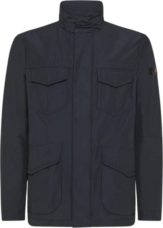 Peuterey Water-repellent four-pocket field jacket Blauw Heren