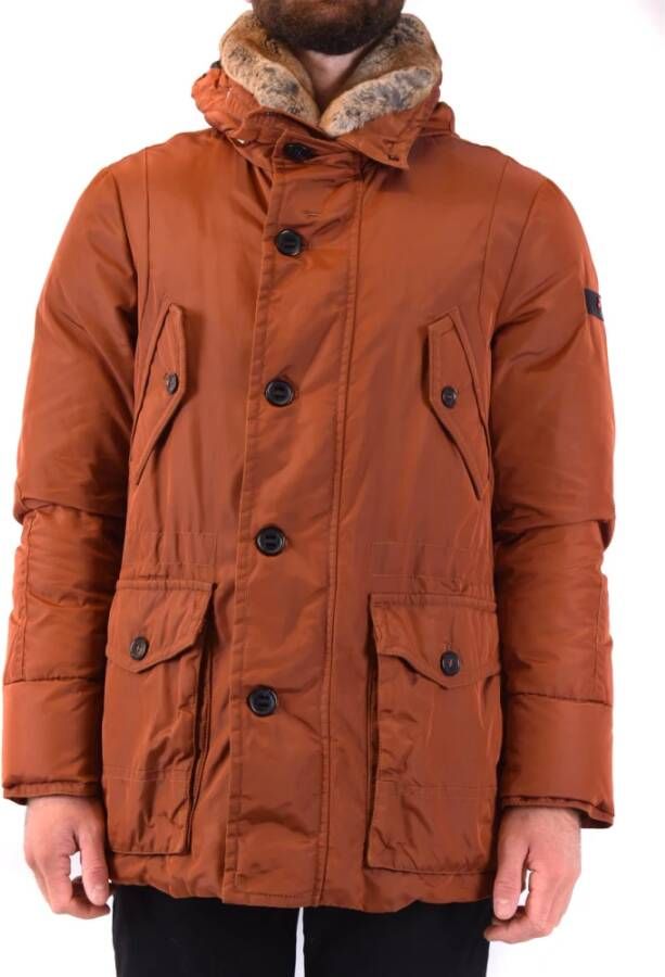 Peuterey Winterjas Blijf warm en stijlvol met de Helblad OXF 00 FUR herenjas Orange Heren