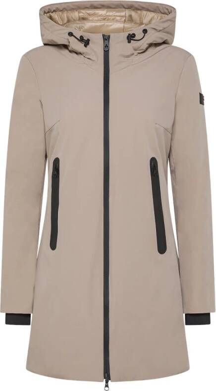 Peuterey Winterjas Gladde technische donsjas Grijs Dames
