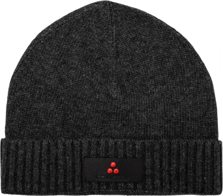 Peuterey Wollen mix gebreide hoed Grijs Unisex