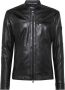Peuterey Zwarte bikerjas met verweerde uitstraling Black Heren - Thumbnail 1