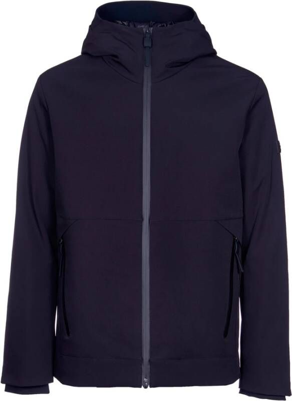 Peuterey Zwarte Pinafore Metal Jassen Zwart Heren
