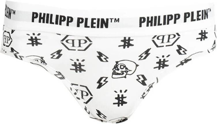 Philipp Plein Vrouw G-String Bi-Pack White Dames
