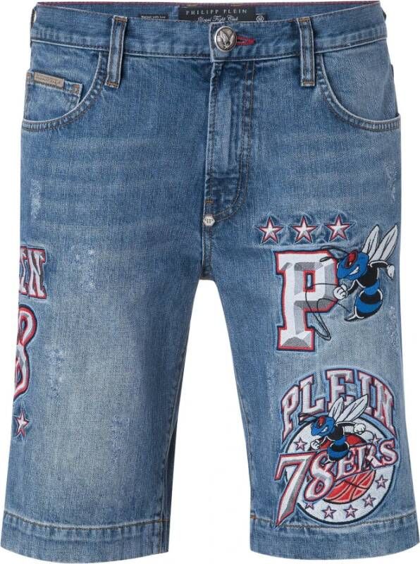 Philipp Plein Bermuda -citroen Blauw Heren