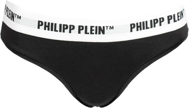 Philipp Plein Dames Katoenen Slip Bi-Pack Black Dames