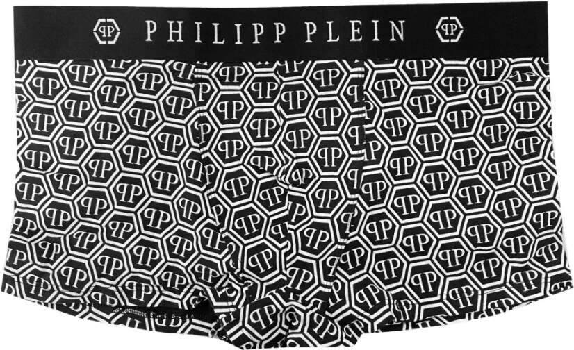 Philipp Plein 2-Pack Boxershorts Hoogwaardig katoen met elasticiteit Zwart Heren