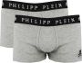 Philipp Plein Boxerset 2-Pack Hoogwaardig katoen Elastische tailleband Grijs Heren - Thumbnail 1
