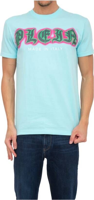 Philipp Plein Comfortabel Katoenen T-Shirt voor Heren Blauw Heren