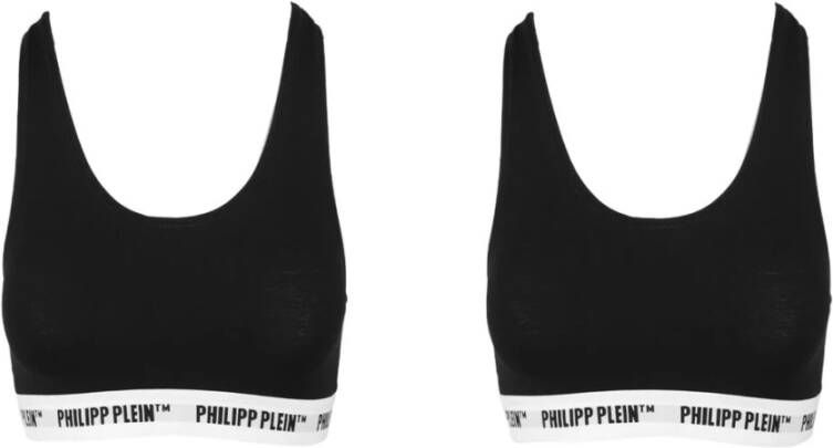 Philipp Plein Comfortabele en stijlvolle Dupt31_Bipack sportbeha Black Dames