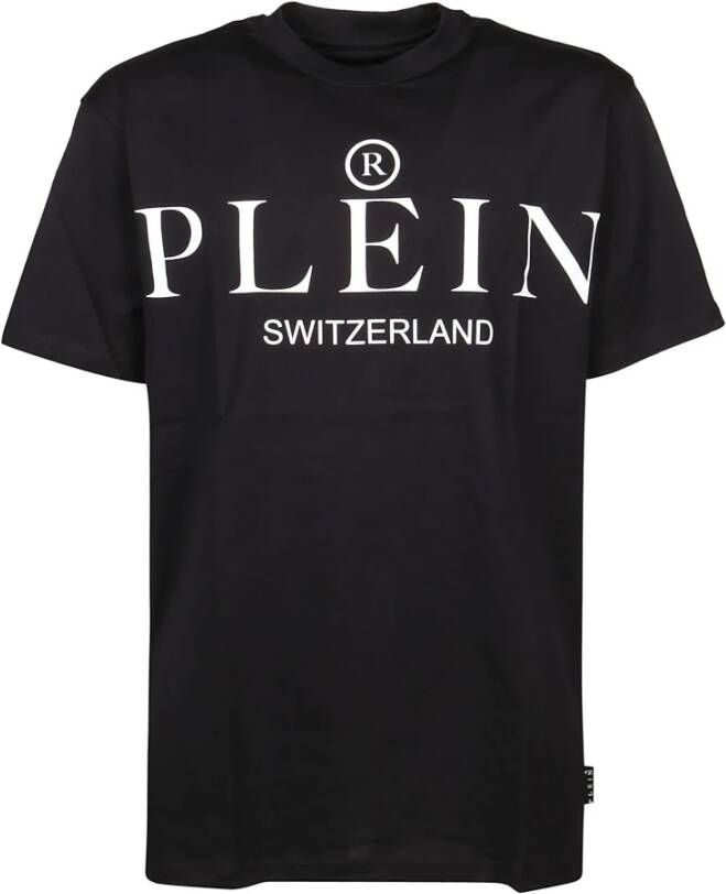 Philipp Plein Contrasterend Logo T-Shirt Zwart Heren