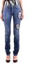 Philipp Plein Donkerblauwe Skinny Jeans met Uniek Patroon Blauw Dames - Thumbnail 1
